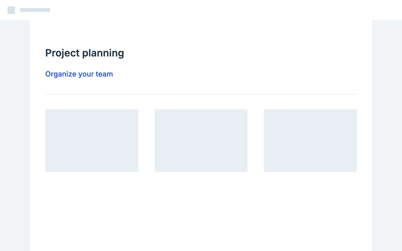Downloaded screenshot with Project planning and Organize your team on the same UI panel